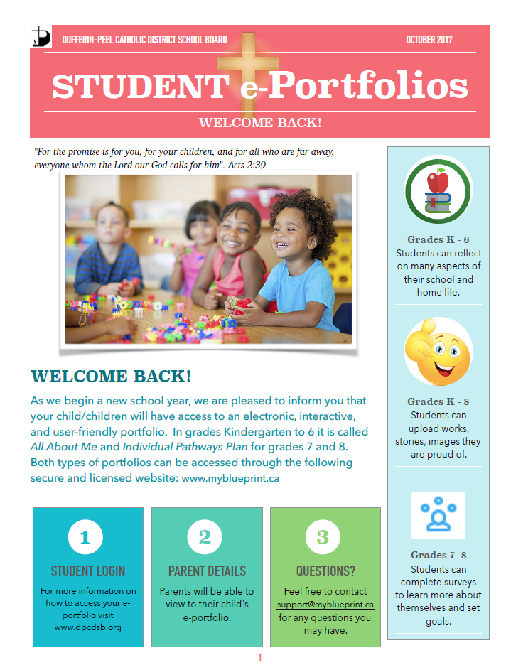 Student Portfolio Document page 1